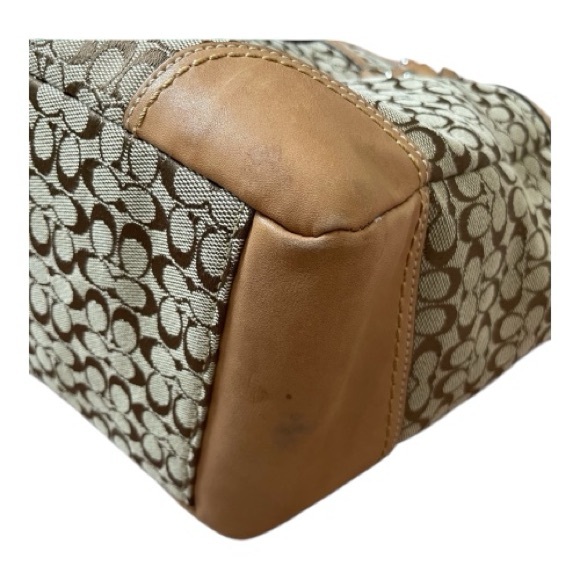 Coach Brown and Tan Signature Large Diaper Bag - Picture 6 of 7